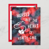 看護師は医療の中心です bokeh ポストカード (正面/裏面)