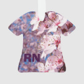 看護師は天使 ギフト オーナメント ピンクの花 RN (裏面)