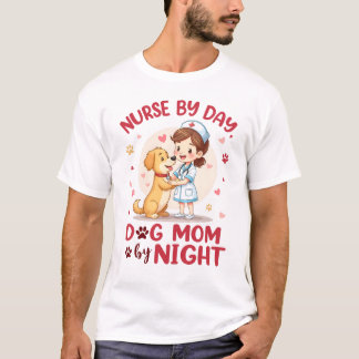 看護師は犬を癒す – 愛情あふれる看護師と犬の絆 Tシャツ