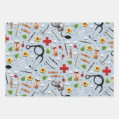 看護師へのギフト ラッピングペーパーシート (正面)