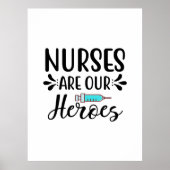 看護師へのギフト 看護師は私たちのヒーロー ポスター (正面)