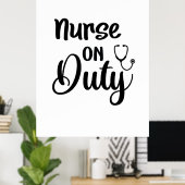 看護師へのギフト 看護師 常駐 ポスター (ホームオフィス)