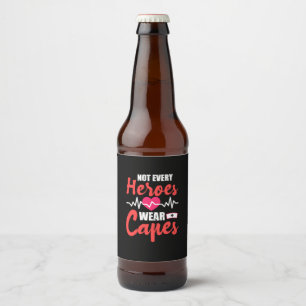 看護師へのプレゼント すべてのヒーローがキャプを着るわけではない ビールラベル