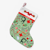 看護師へのプレゼント スモールクリスマスストッキング (正面 (吊り時))