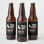 看護師へのプレゼント | 夜のシフトは素晴らしい ビールラベル (ボトル)