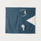 看護師へのプレゼント, 看護学校卒業, 聴診器 タペストリー (正面(横))