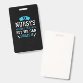 看護師へのプレゼント | 馬鹿は治せない看護師 バッジ (正面＆裏面)