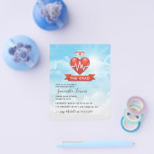 看護師をテーマにした卒業パーティーの写真招待状 チラシ (シングル)