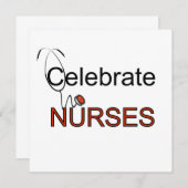 看護師を称えるTシャツとギフト 招待状 (正面/裏面)