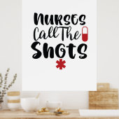 看護師ギフト 看護師が指図する ポスター (キッチン)