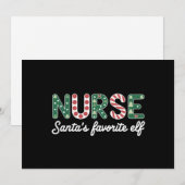 看護師サンタの最も愛するエルフの生活 看護の日 プレゼント シーズンカード (正面/裏面)