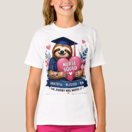 看護師チームのナマケモノRN卒業 看護学校 Tシャツ
