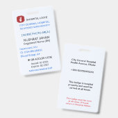 看護師バッジ | RNバッジ – 病院ID バッジ (正面＆裏面)