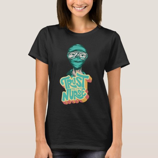 看護師フェイスマスク 引用 Tシャツ (正面)