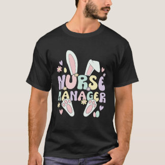 看護師マネージャー イースターのウサギ 看護マネージャー イースター Tシャツ