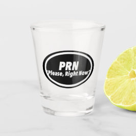 看護師ユーモアプリントのノベルティ "PRN" | 複数製品 ショットグラス
