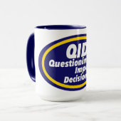 看護師ユーモア: QID プリント ノベルティ マグカップ (正面左)