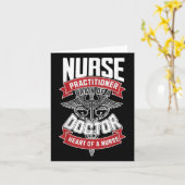 看護師免許取得者 - 医師の頭脳、看護師の心臓 カード (黄色い花)