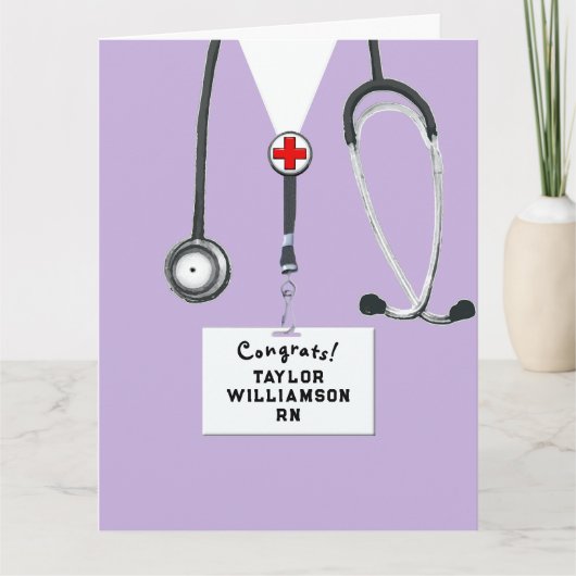 看護師卒業おめでとうカード カード (正面)