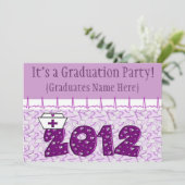 看護師卒業パーティー招待状 2012 招待状 (スタンド正面)