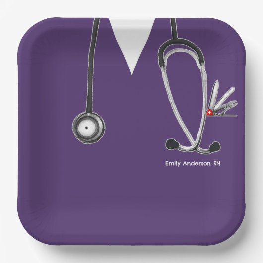 看護師卒業パーティー用紙皿 ペーパープレート (正面)