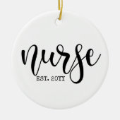 看護師卒業年度 カスタム ナース RN 卒業 セラミックオーナメント (正面)