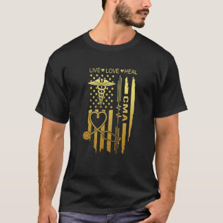 看護師卒業式ナーセウィークCMA看護師米国旗CMA Tシャツ