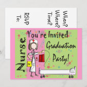 看護師卒業招待状 招待状 (正面/裏面)