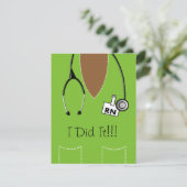 看護師卒業招待状 黒 ライムスクラブ #9 招待状 (スタンド正面)