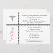 看護師卒業招待状 BSN LPN RN カスタマイズ可能 招待状 (正面/裏面)