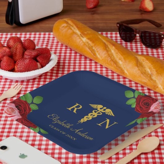 看護師卒業 ペーパープレート (ピクニック)