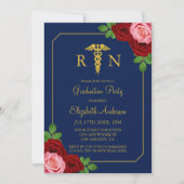 看護師卒業 招待状 (正面)