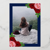 看護師卒業 箔招待状 (裏面)