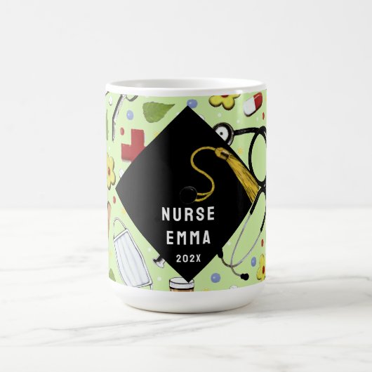 看護師卒業 2026 コーヒーマグカップ (中央)