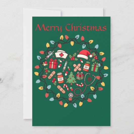 看護師向けクリスマスカード カード (正面)
