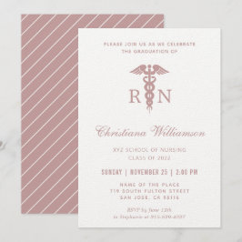 看護師国家資格 カドケウス ミニマリスト 卒業 招待状