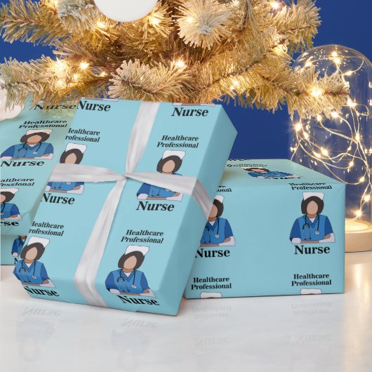 看護師専門職のヘルスケア専門家 ラッピングペーパー (クリスマス)