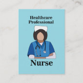 看護師専門職のヘルスケア専門家 名刺 (正面)