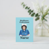 看護師専門職のヘルスケア専門家 名刺 (スタンド正面)