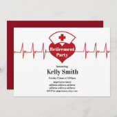 看護師引退 招待状 (正面/裏面)