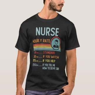 看護師時給Tシャツ レトロ職種 Tシャツ