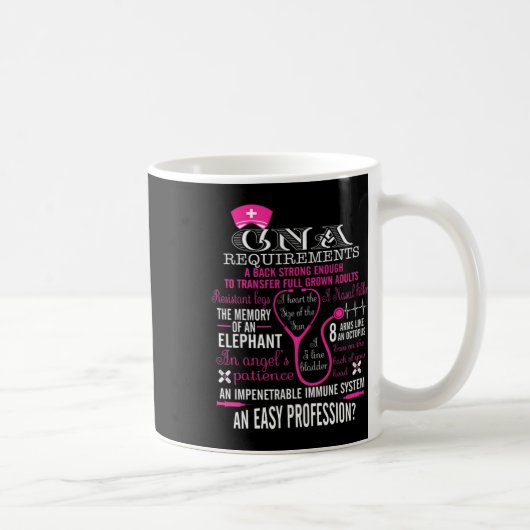 看護師服 CNA 看護師 ブレストキャンサー啓発 コーヒーマグカップ (右)