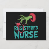 看護師用聴診器サンタエルフクリスマス シーズンカード (正面)