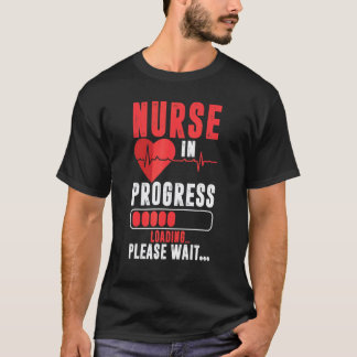 看護師見習いロード中です お待ちください 女性  ナース Tシャツ