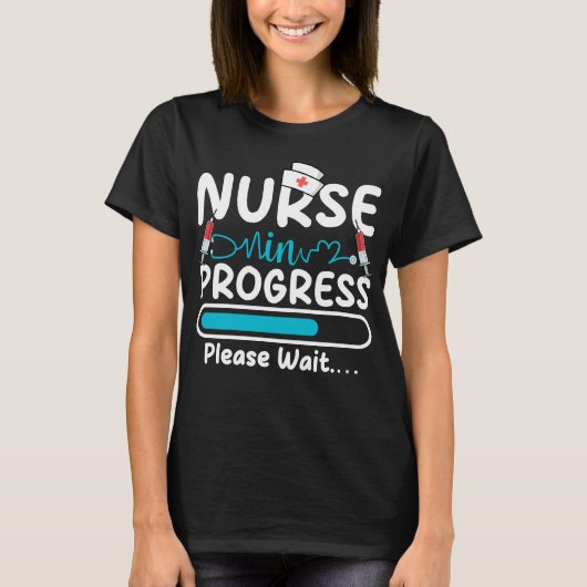 看護師見習いロード中 女性 Tシャツ (正面)