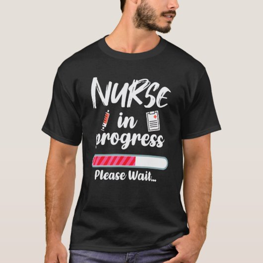看護師見習いロード中 看護学生 Tシャツ (正面)