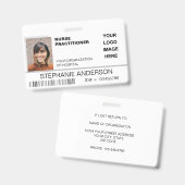 看護師資格証写真付き病院ロゴ医療ID バッジ (正面＆裏面)