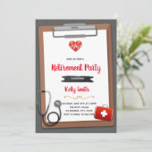 看護師退職パーティーのご案内 招待状 (スタンド正面)