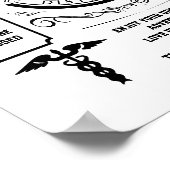 看護師長期勤続退職医療 ポスター (角)