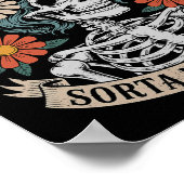 看護師 ちょっぴりラチェット ちょっぴりナイチンゲール スケルトンハロウィン ポスター (角)